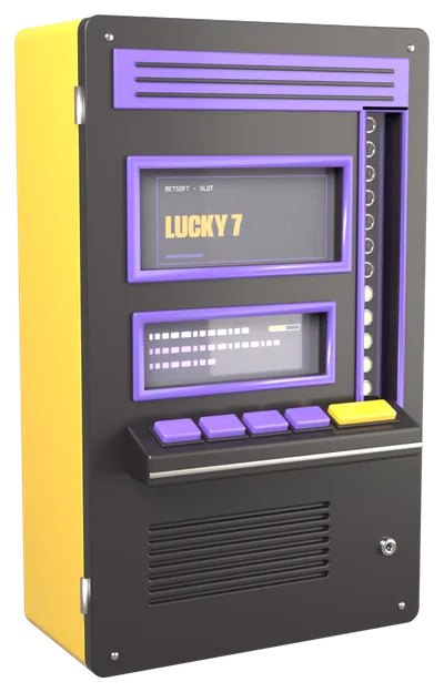 Automat mit dem Lucky 7-Logo auf dem Bildschirm
