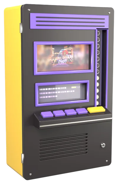 Automat mit dem Sin City Nights-Logo auf dem Bildschirm