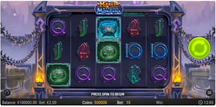 Slot Spiel Merlin and the Ice Queen Morgana. 