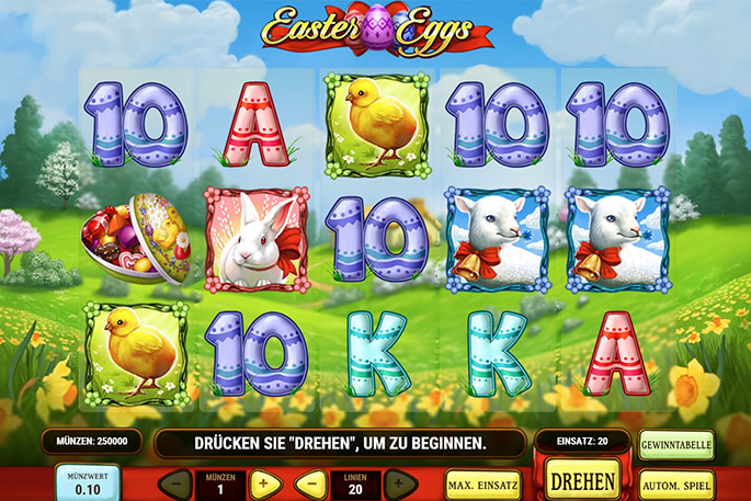Der Online Slot Easter Eggs von Play'n GO. 