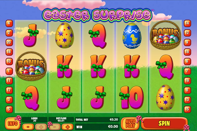 Der Online Slot Easter Surprise von Playtech.  