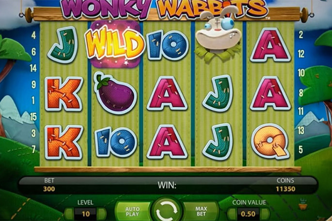 Der Online Slot Wonky Wabbits von NetEnt.
