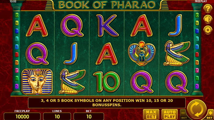 Book of Pharao Spielautomat