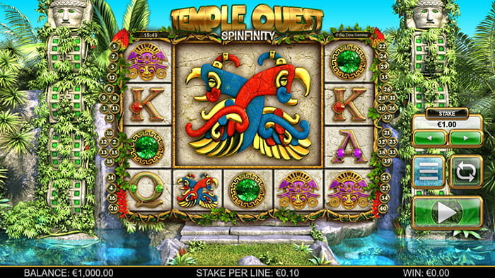Temple Quest Spinfinity Online Spielautomat