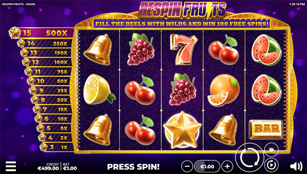 Respin Fruits Spielautomat