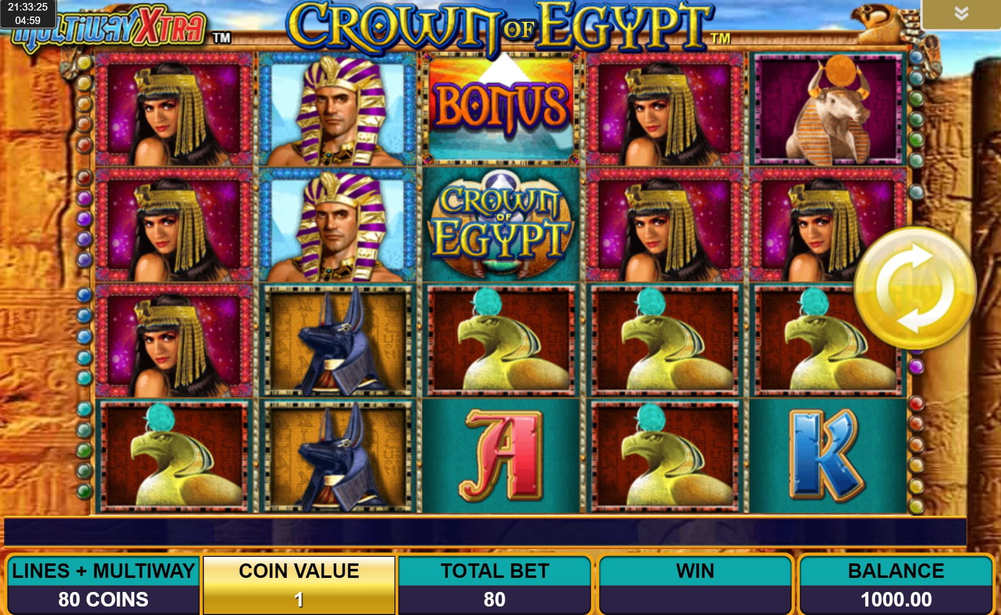 Crown of Egypt Spielautomat