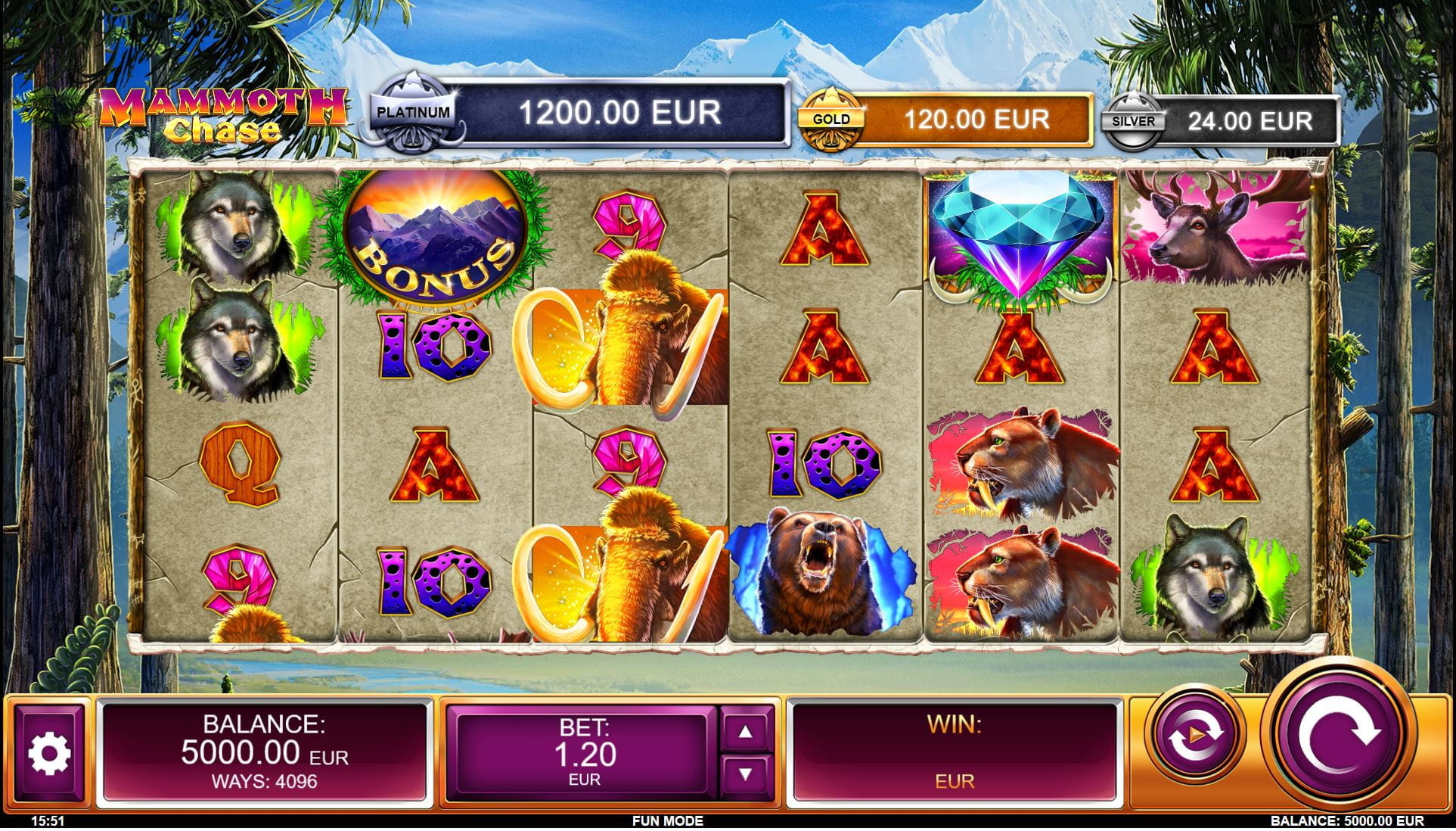 Mammoth Chase Online Spielautomat