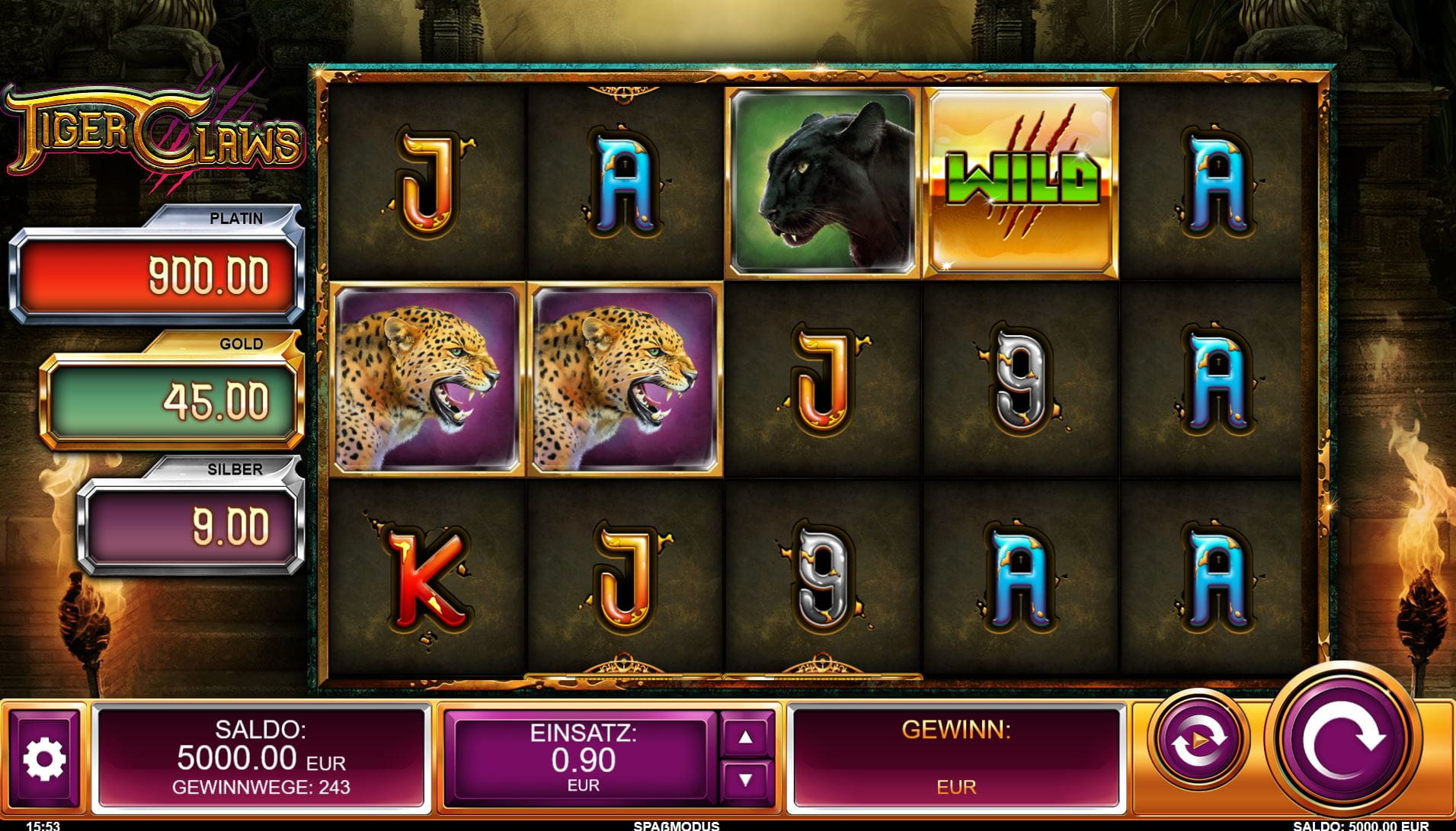 Tiger Claws Online Spielautomat