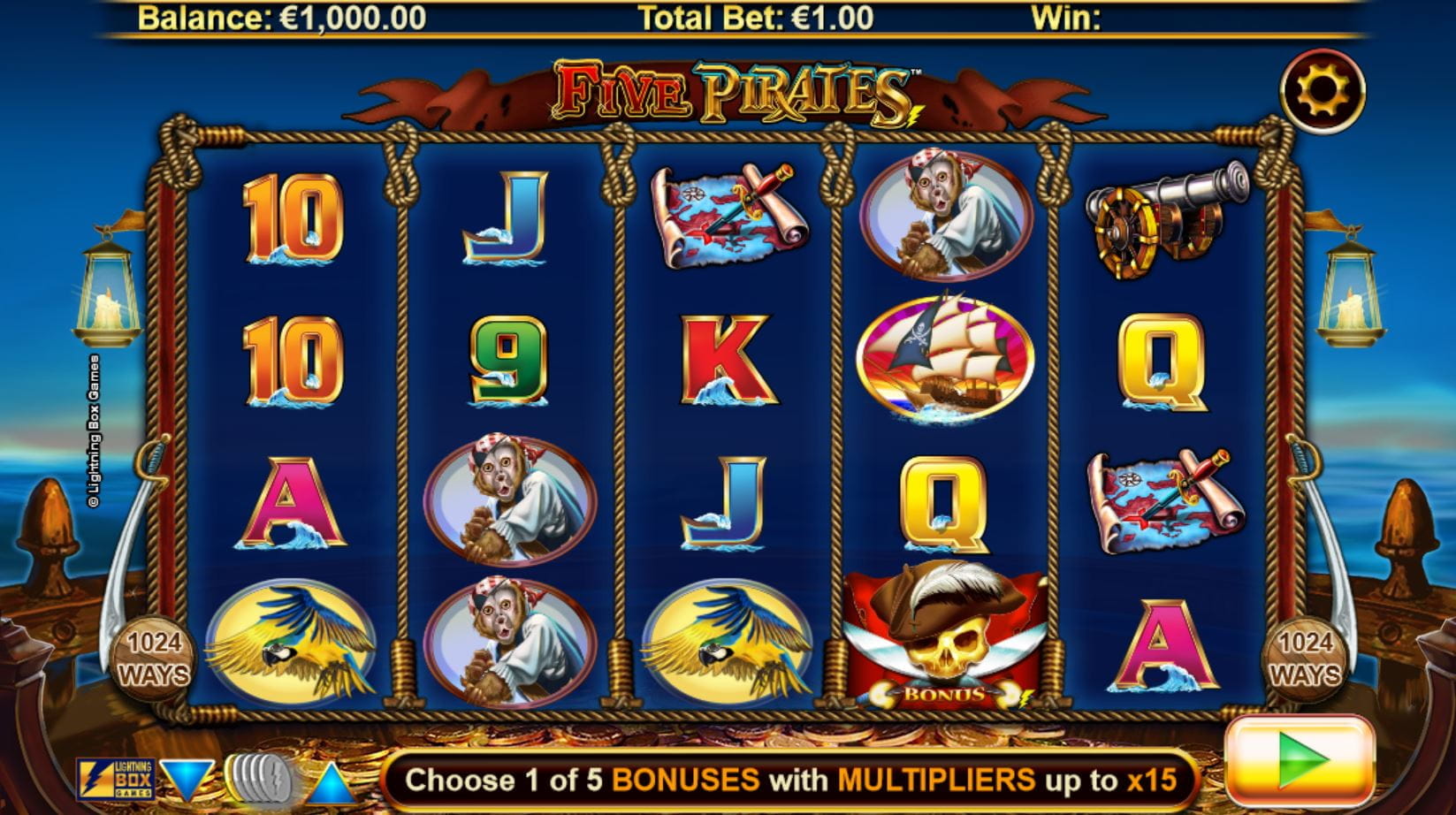 Five Pirates Online Spielautomat