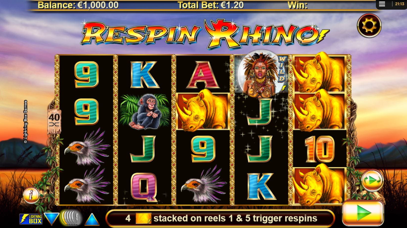 Respin Rhino Online Spielautomat