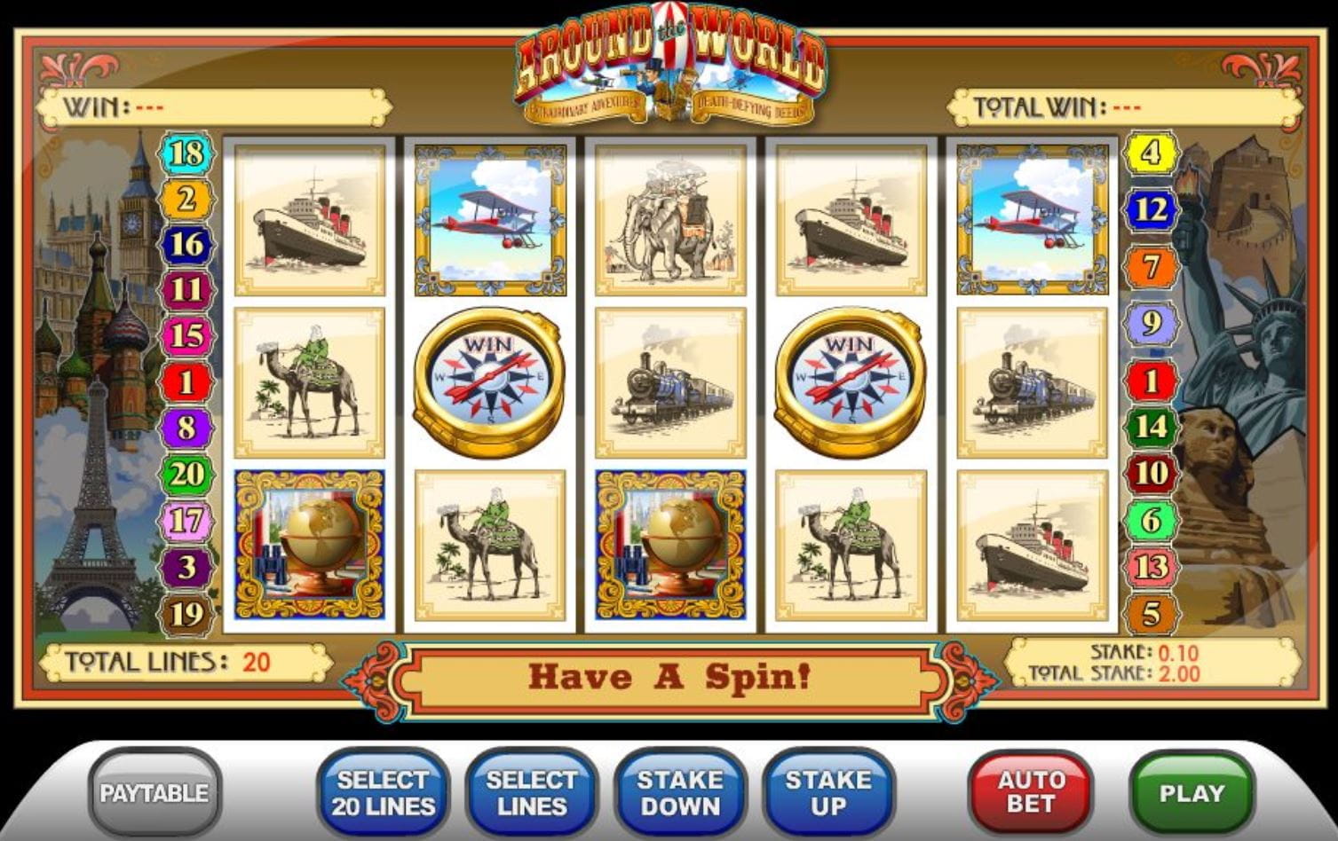 Around the World Online Spielautomat