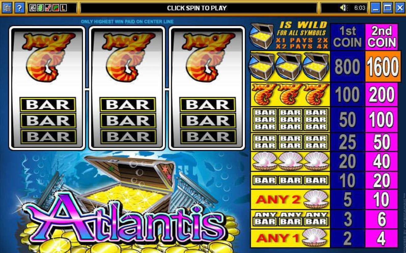 Atlantis Online Spielautomat