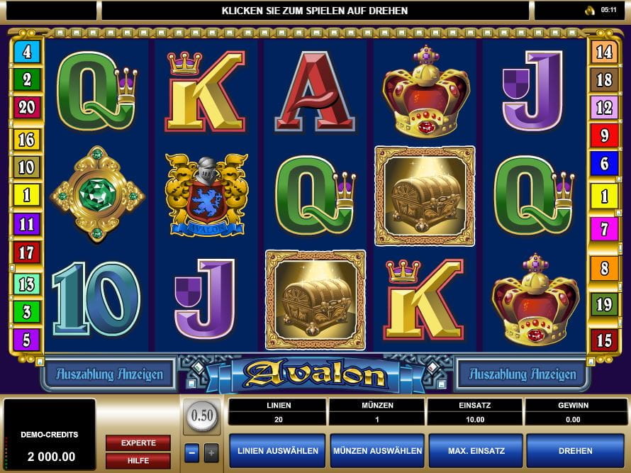 Avalon Online Spielautomat