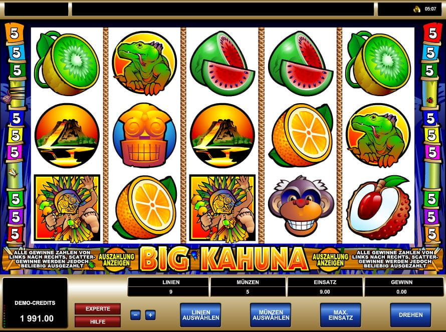 Big Kahuna Online Spielautomat