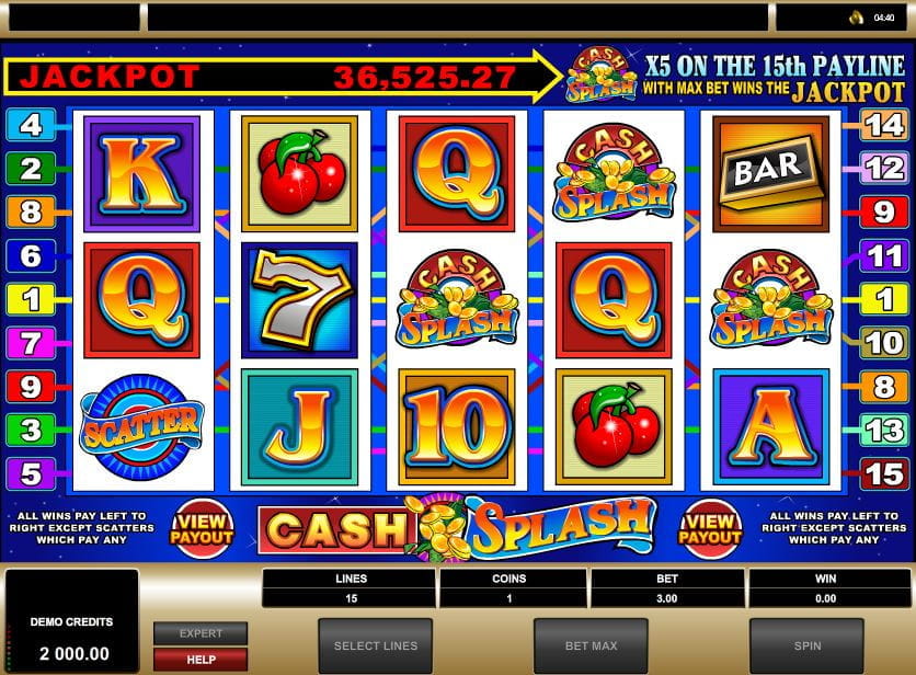 Cash Splash 5 Reel Online Spielautomat