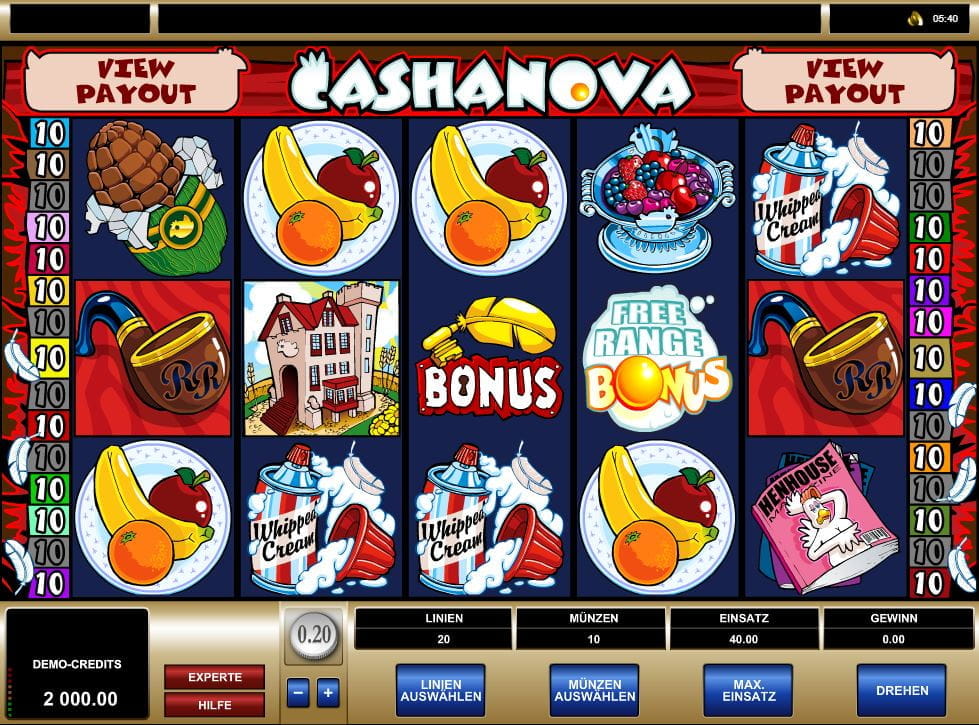 Cashanova Online Spielautomat