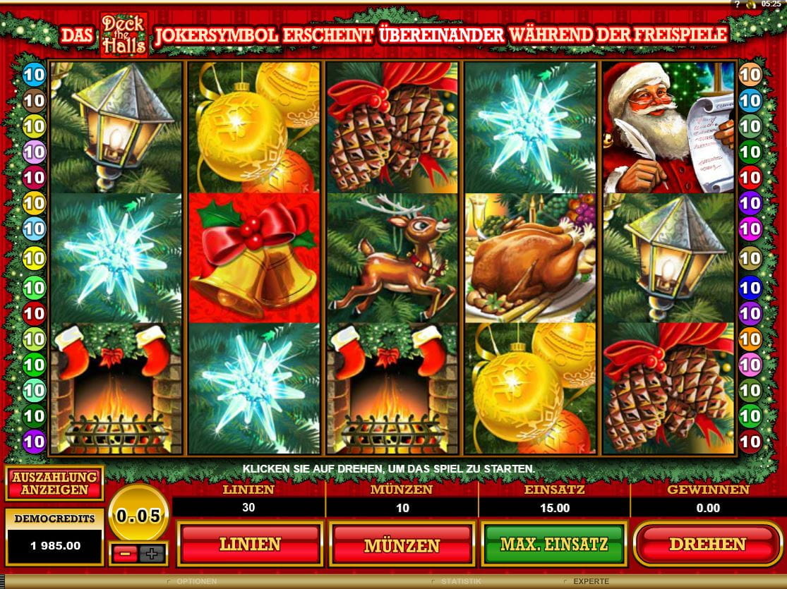 Deck the Halls Online Spielautomat