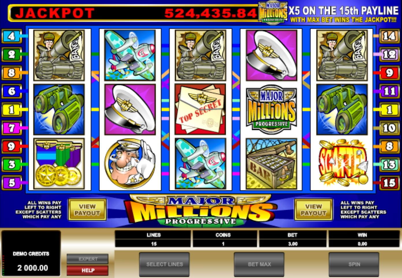 Major Millions Online Spielautomat
