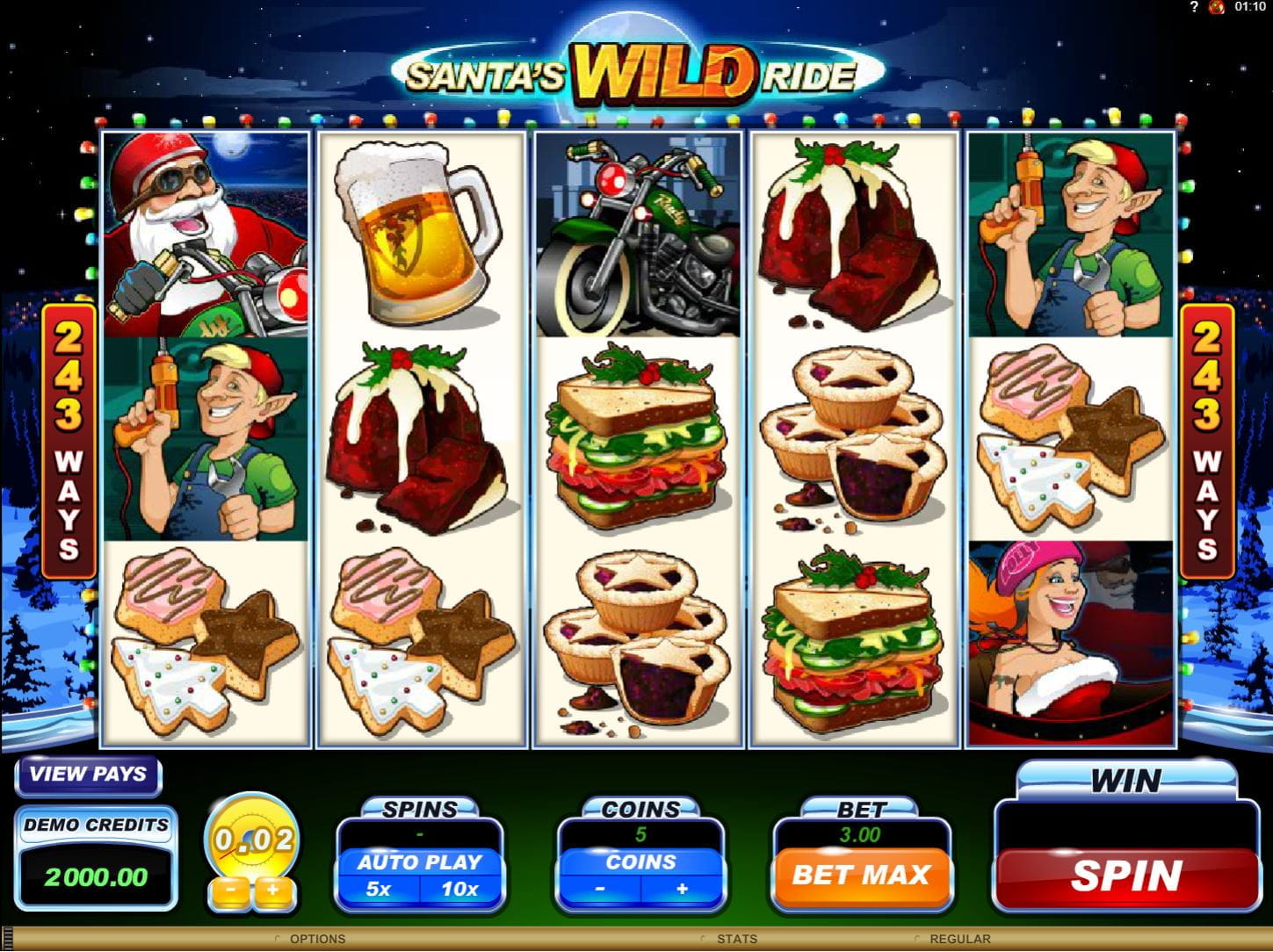 Santa's Wild Ride Online Spielautomat