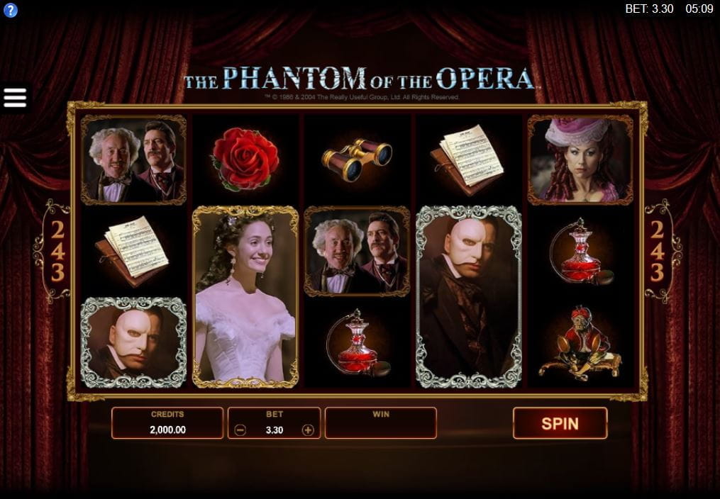 The Phantom of the Opera Online Spielautomat