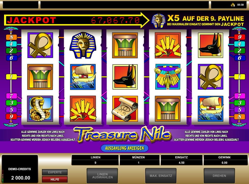 Treasure Nile Online Spielautomat