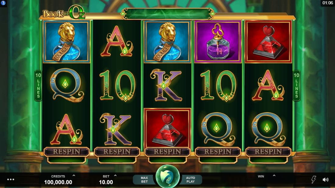 Book of Oz Online Spielautomat