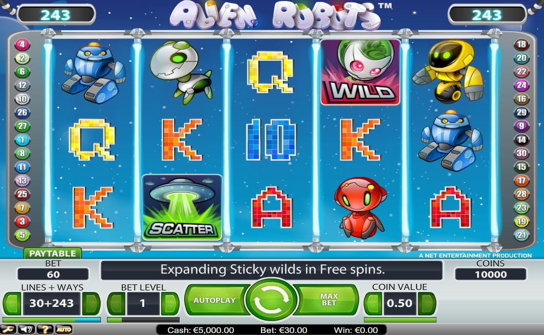 Alien Robots Spielautomat