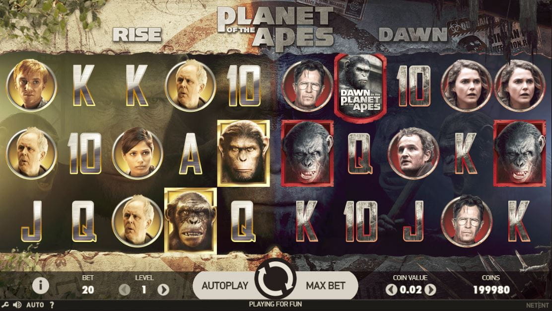 Planet of the Apes Paytable