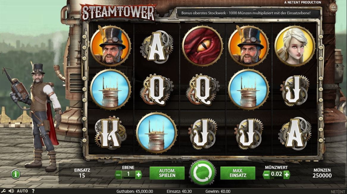 Steam Tower Spielautomat