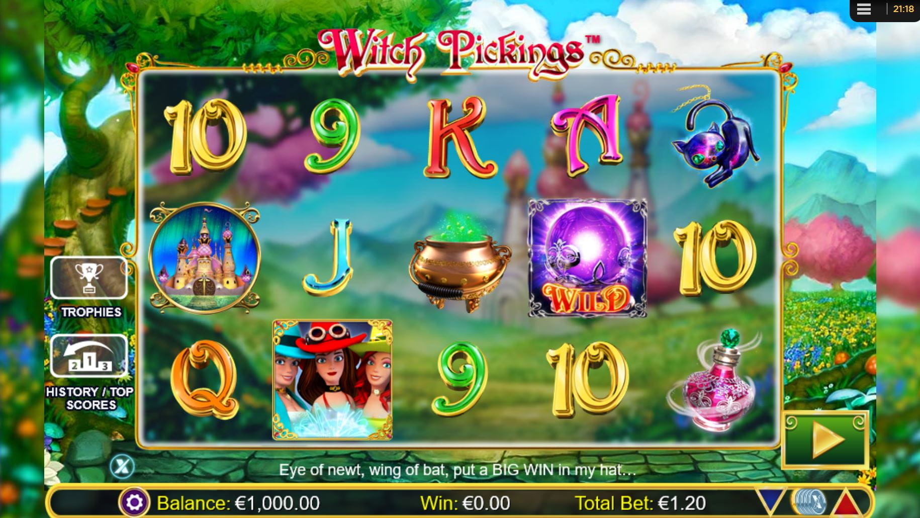 Witch Pickings Online Spielautomat