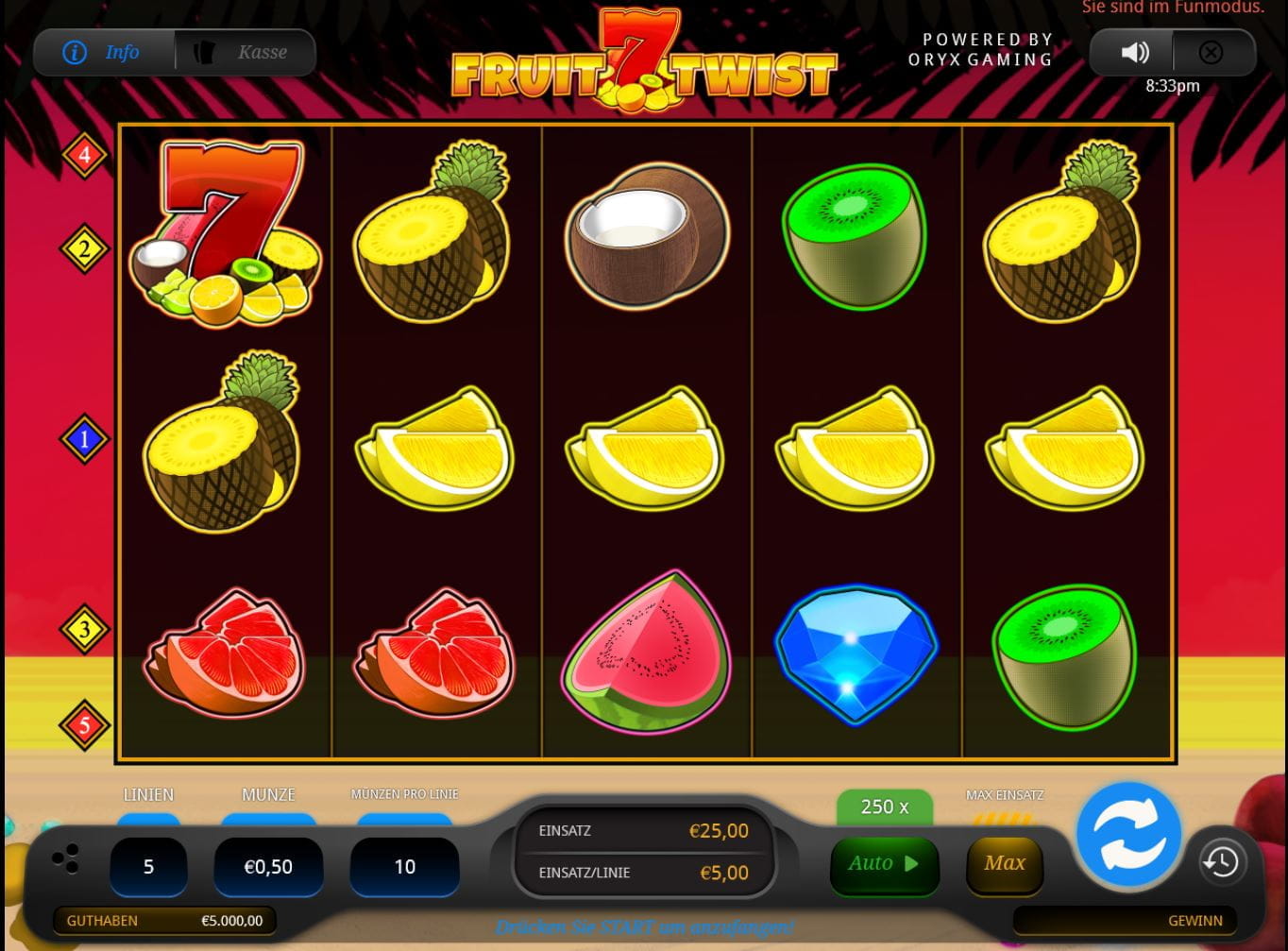 Fruit Twist Online Spielautomat