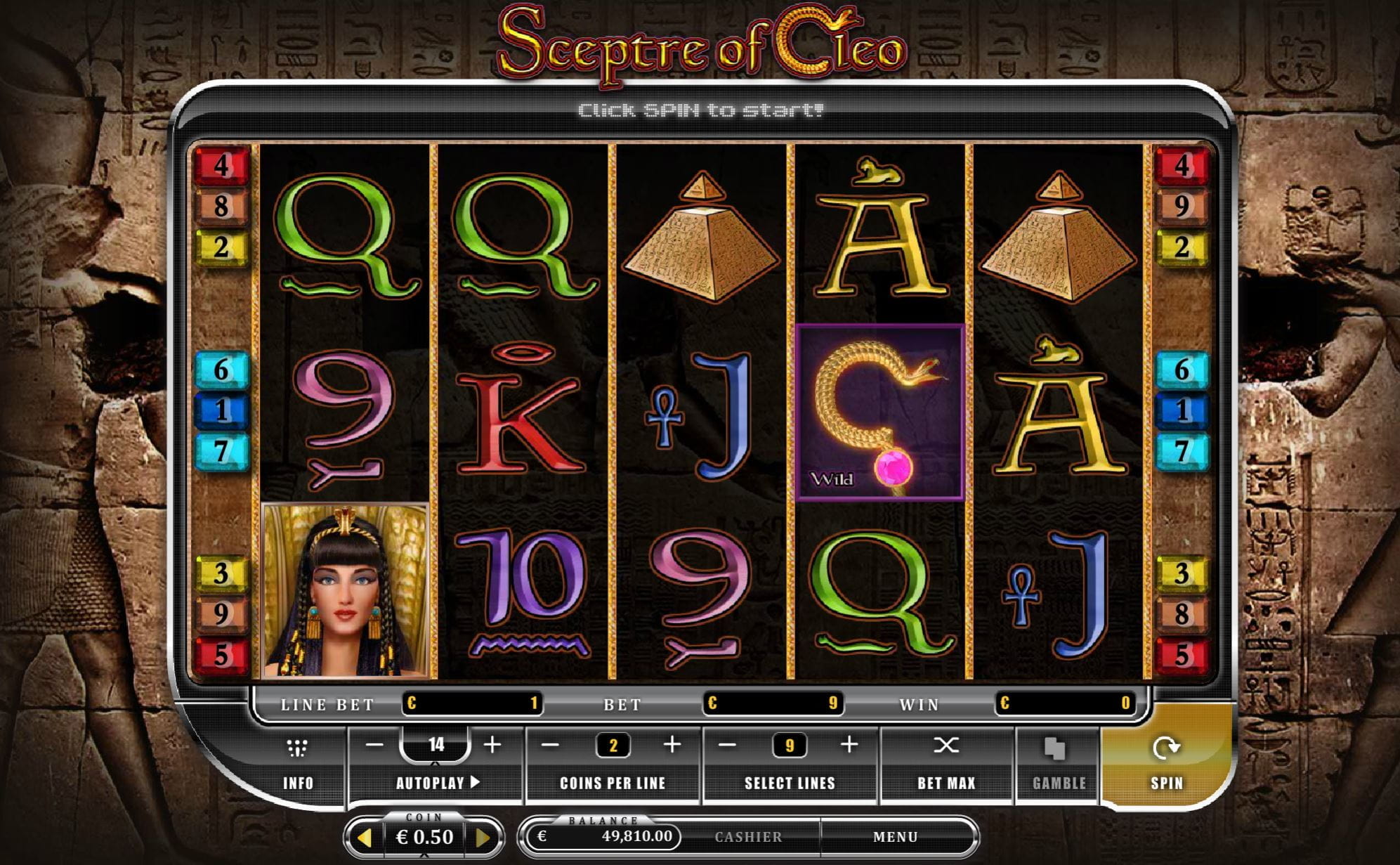 Sceptre of Cleo Online Spielautomat