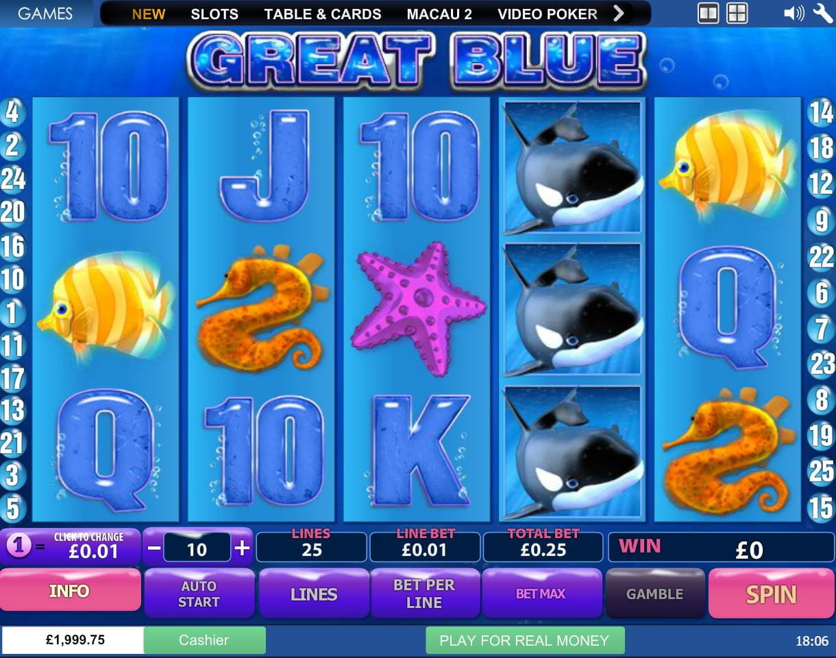 Great Blue Spielautomat