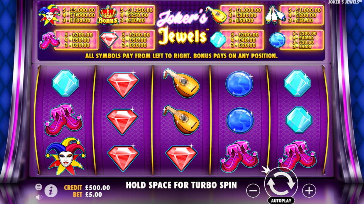 Jokers Jewels Online Spielautomat
