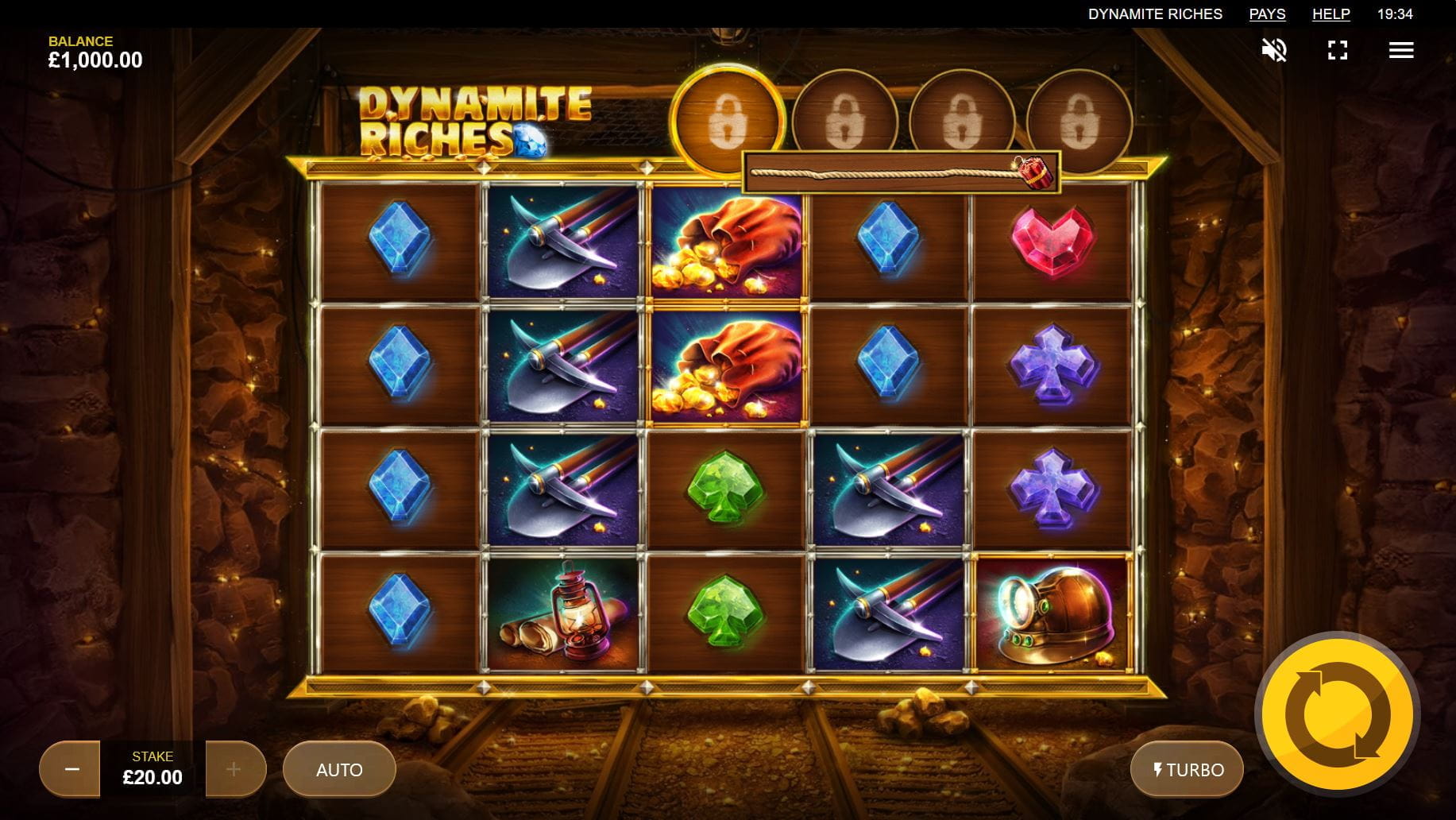 Dynamite Riches Online Spielautomat