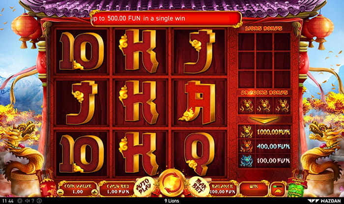 9 Lions Spielautomat