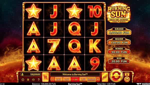 Burning SunOnline Spielautomat