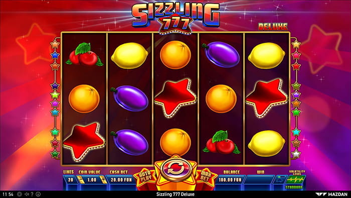 Sizzling 777 Deluxe Spielautomat