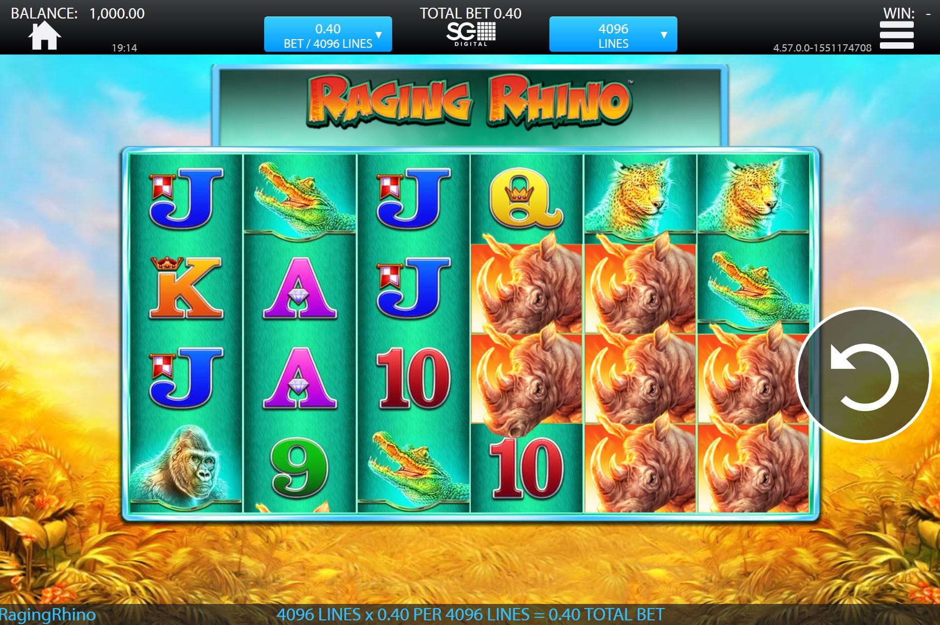 Raging Rhino Spielautomat