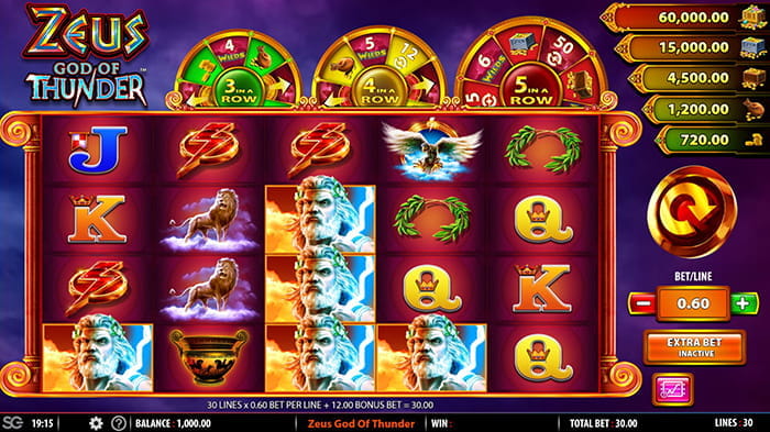 Zeus God of Thunder Spielautomat