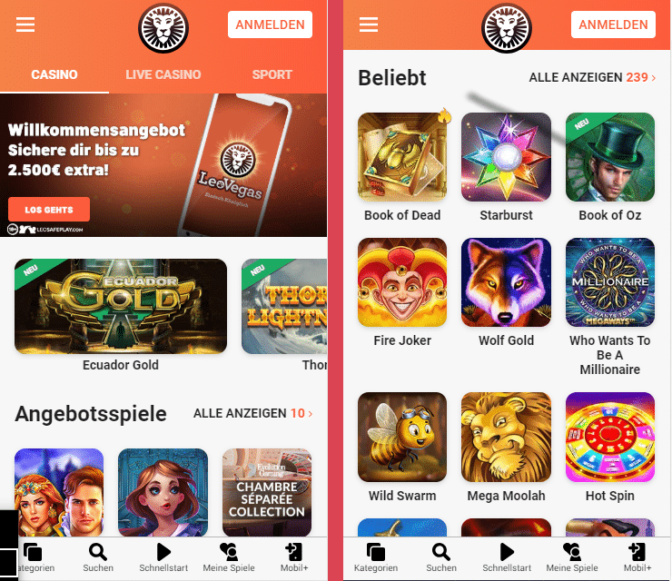LeoVegas mobile Casino